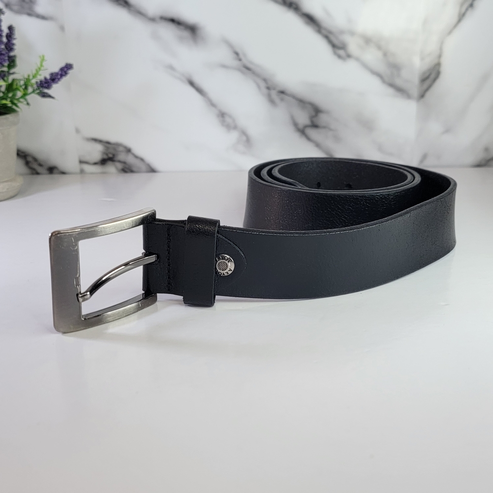 Genuine Leather Belt Men's Black Leather Belt